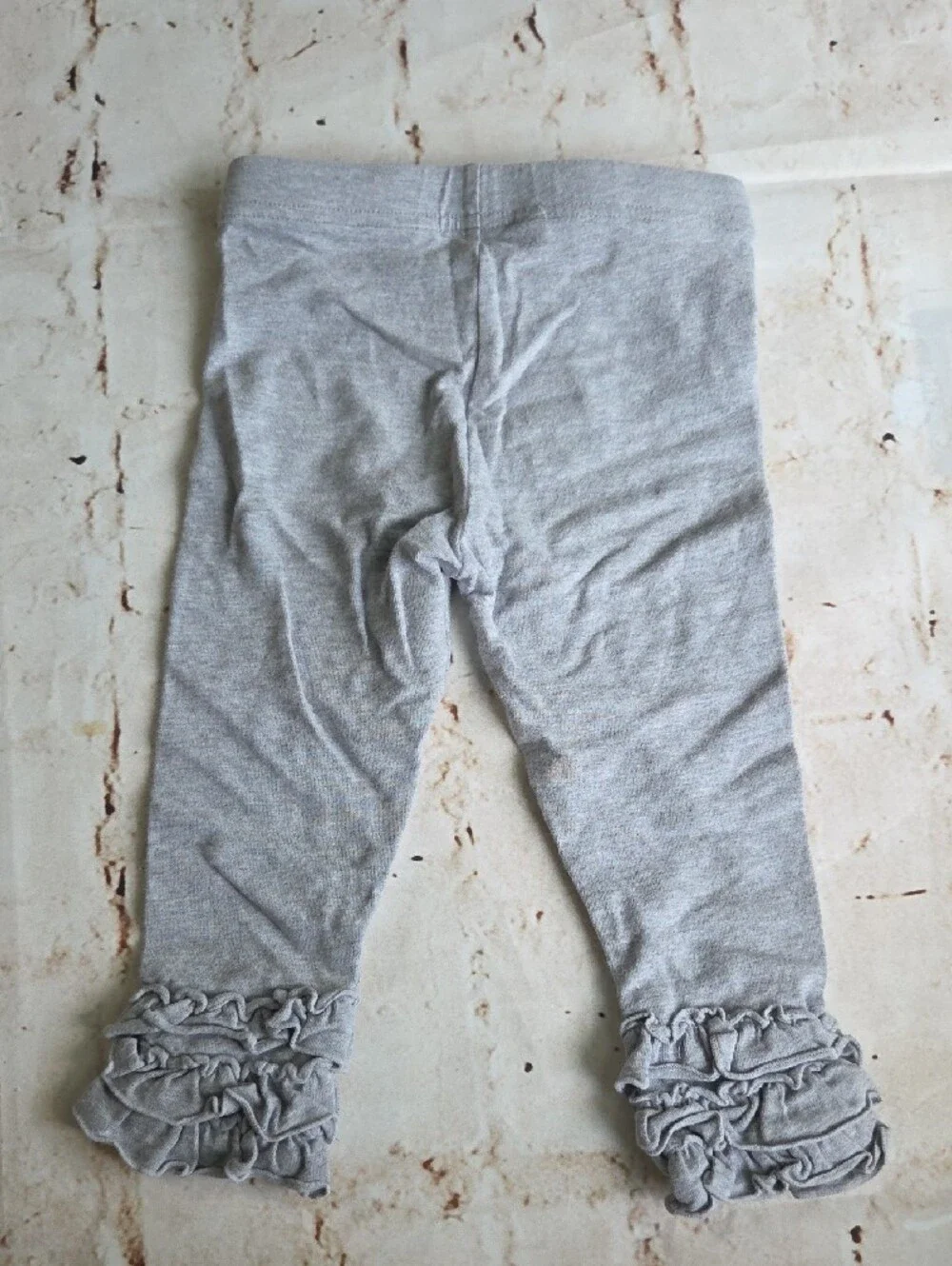 Matilda Jane Light Gray Ruffle Hem Girls Leggings